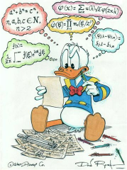 Paperino alle prese con la Matematica