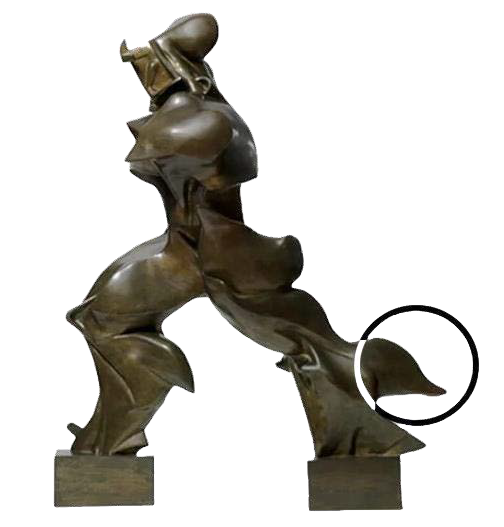 [Opera futurista di Boccioni sulla moneta da 20 centesimi]