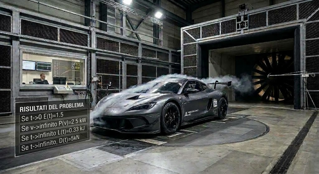 Auto nella galleria del vento.