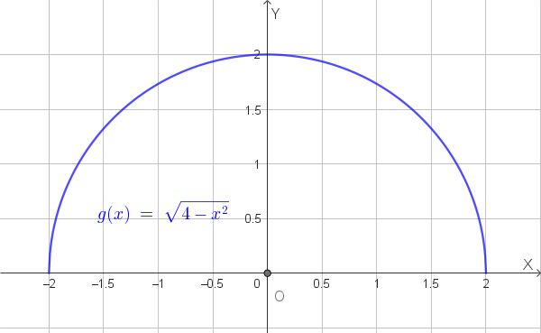 [Image of Grafico della funzione g(x)]