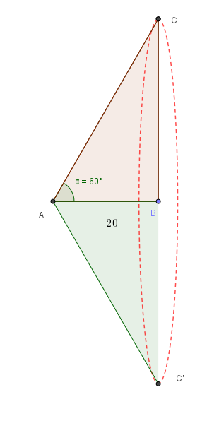 Rappresentazione geometrica del luogo dei punti C nello spazio