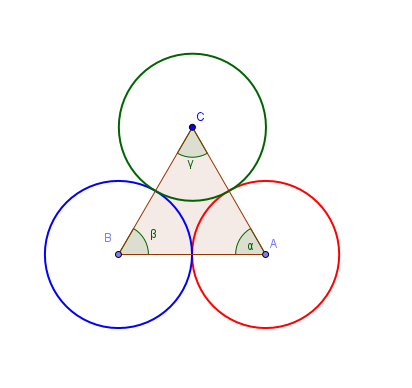 Illustrazione di tre circonferenze tangenti
